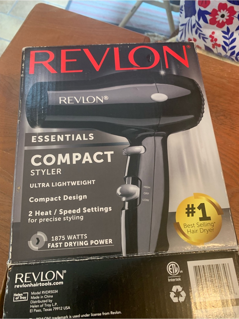 Revlon Black Compact Styler Hair Dryer 1875 Watts Lightweight
